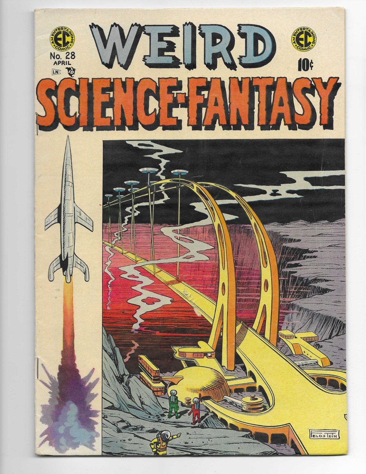 Weird Science Fantasy 28 1955 EC Comics F- 5.5 Feldstein Cover