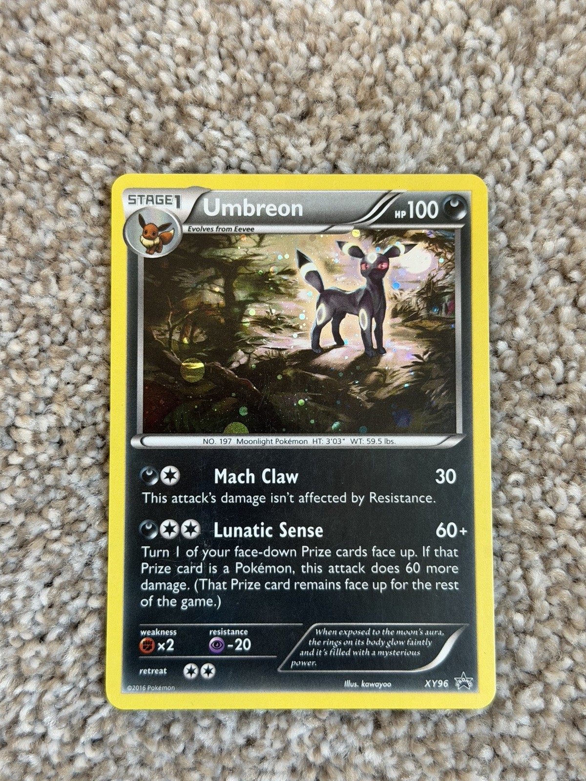 Pokemon Umbreon XY96 Holo Black Star Promo NM 2016 XY Promo Eeveelution