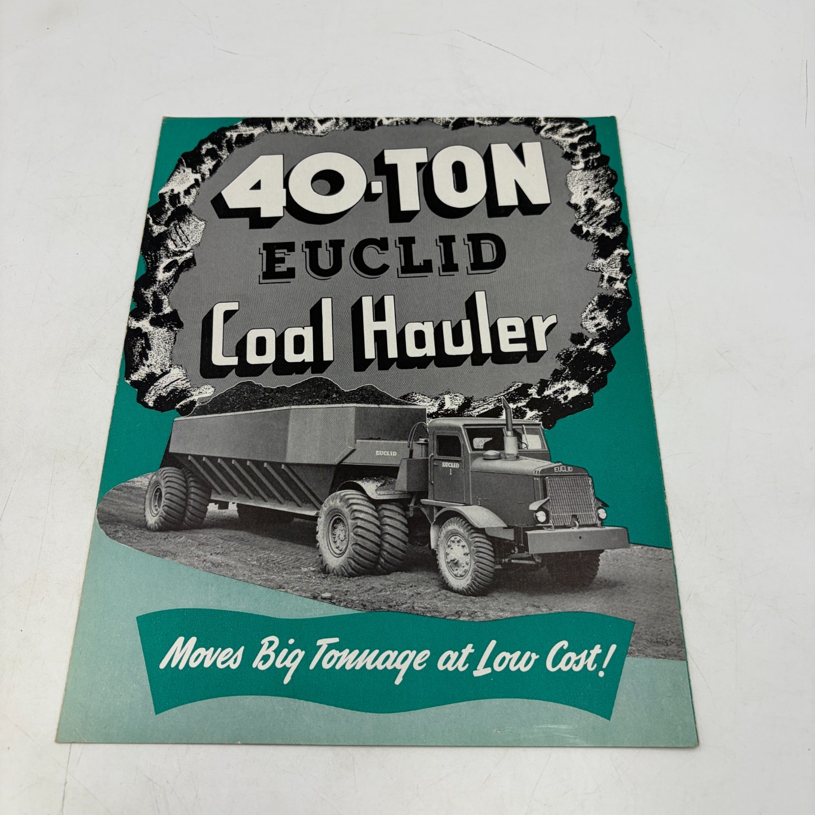 Vintage 1950's EUCLID 40 Ton Bottom Dump Truck Brochure Coal Hauler Heavy Duty