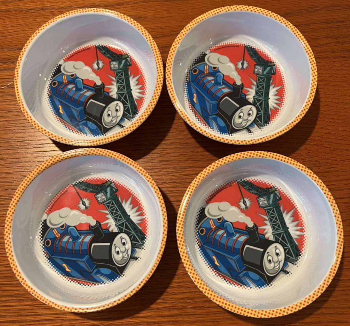 Vintage New w Sticker🔴Thomas The Train Melamine Toddler Bowls Set🔴ZAK Designs