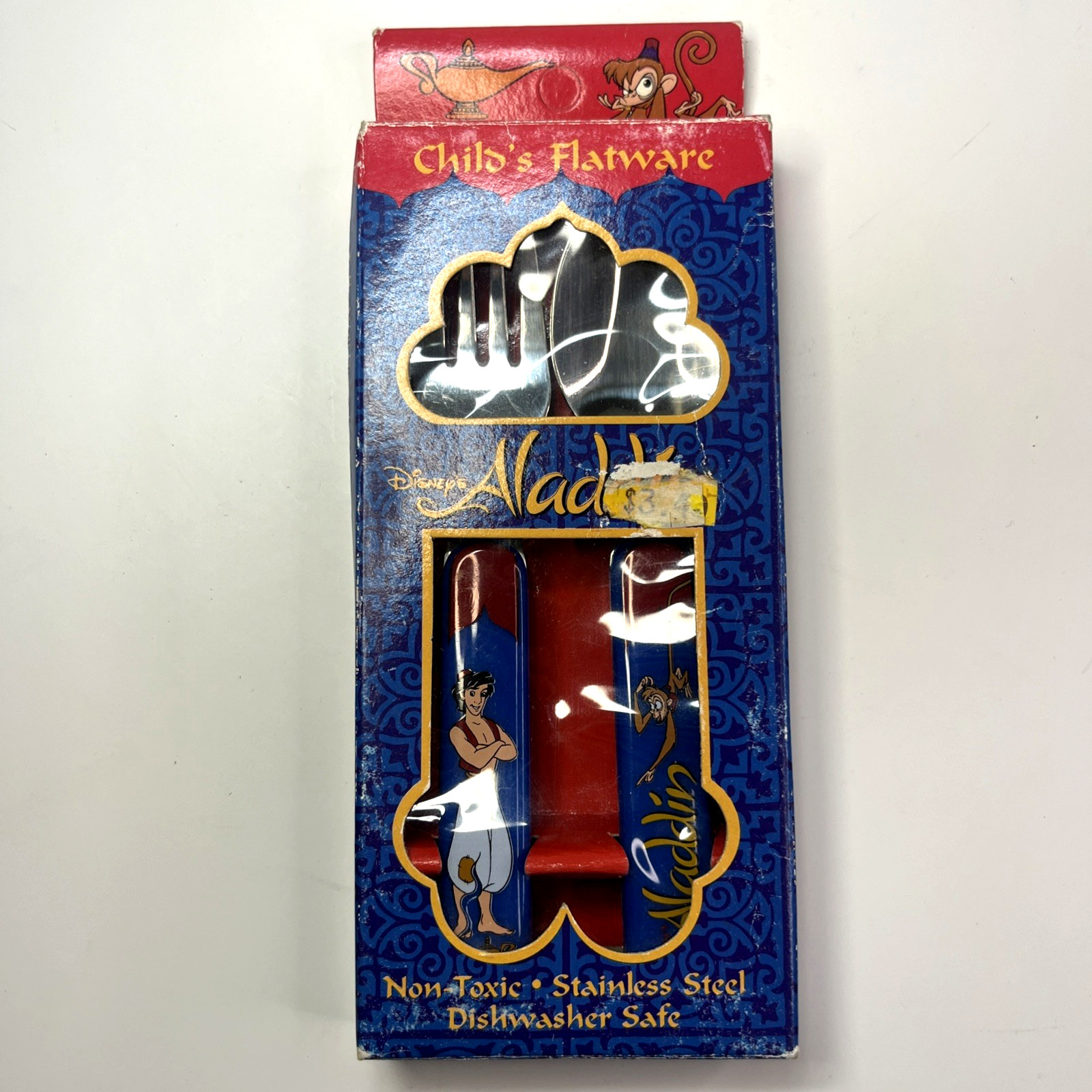 Vintage 90\'s Disney Aladdin Child\'s Flatware Silverware Fork & Spoon ZAK Designs