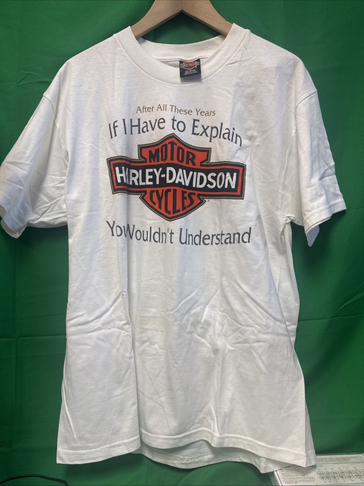 VTG Harley Davidson Steel Chattanooga TN T Shirt Eagle So L USA Made Heavyweight