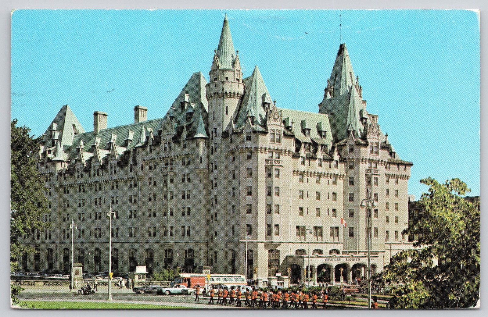 Ottawa Ontario Canada Chateau Laurier Hotel Guards Postcard c1960s