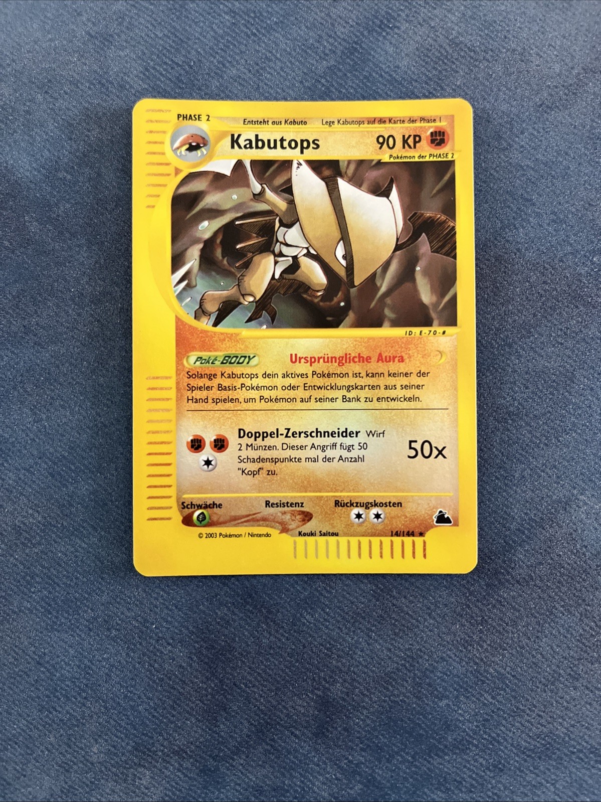 Pokémon TCG Kabutops Skyridge 14 Reverse Holo Rare - German NM