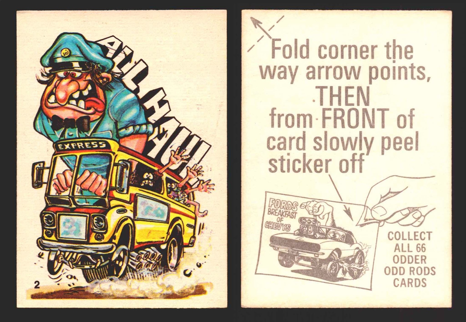 1970 Odder Odd Rods Donruss Vintage Trading Cards #1-66 You Pick Singles