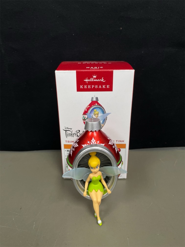 Hallmark Keepsake Disney Christmas Ornament, Tinker Bell Trimming the Tree with