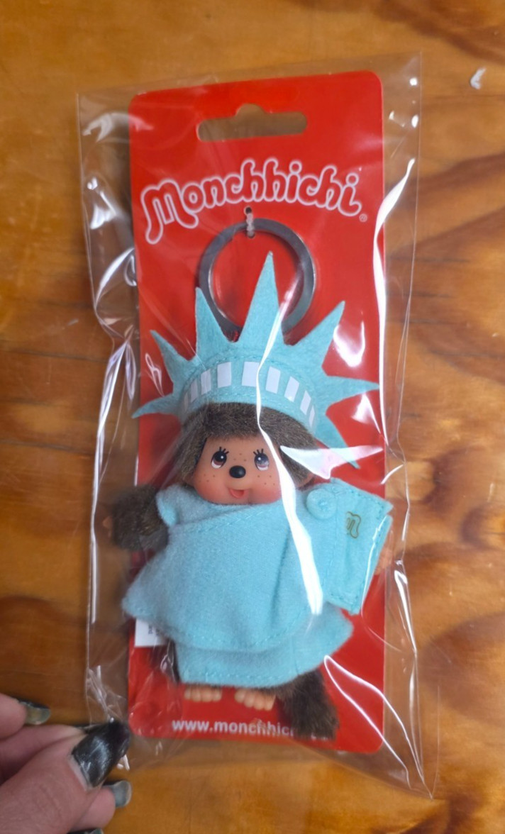 Monchhichi Plush Keychain STATUE OF LIBERTY Bag Charm Hanging Pendant Gift Toy