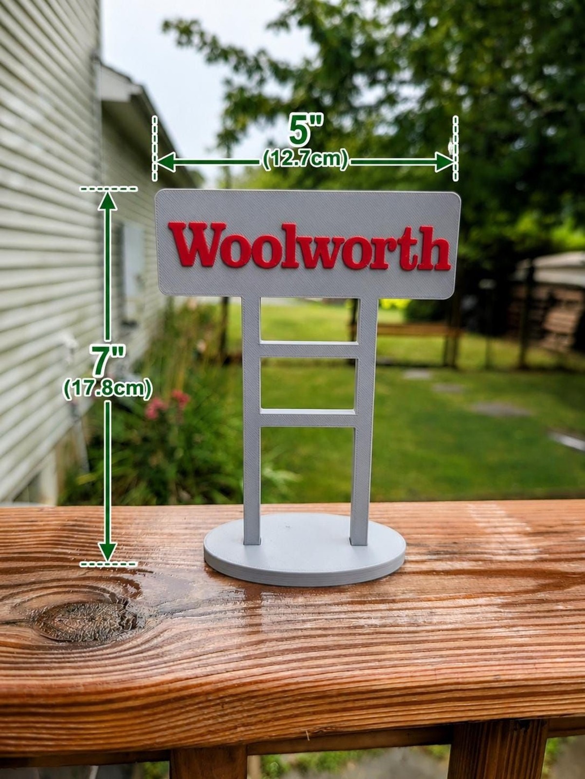 Woolworth Department Store Sign Replica - 3D Printed Vintage Retail Deco