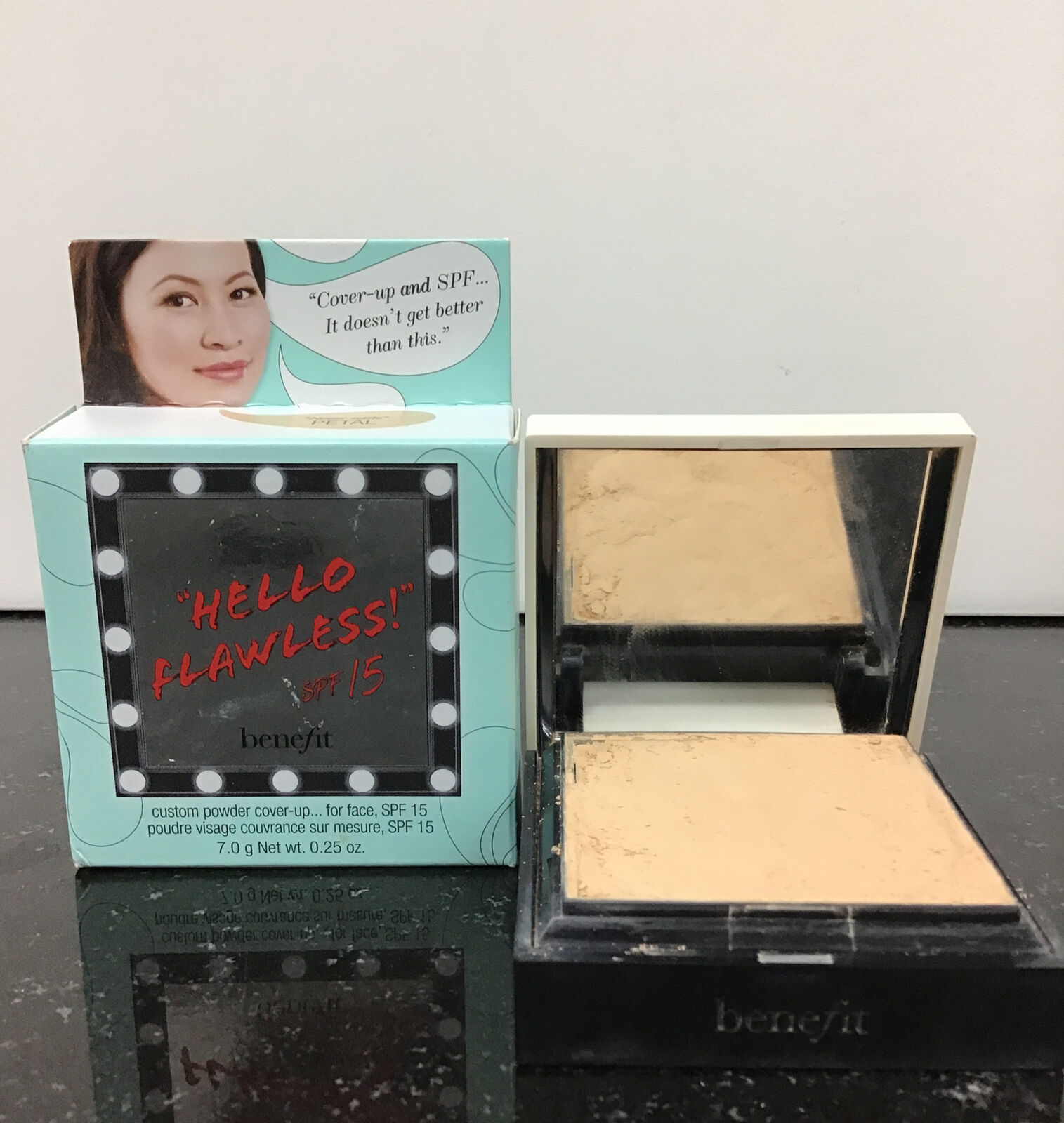 Hello Flawless Powder by Benefit Spf 15 7.0 g/ 0.25 oz, As pictured