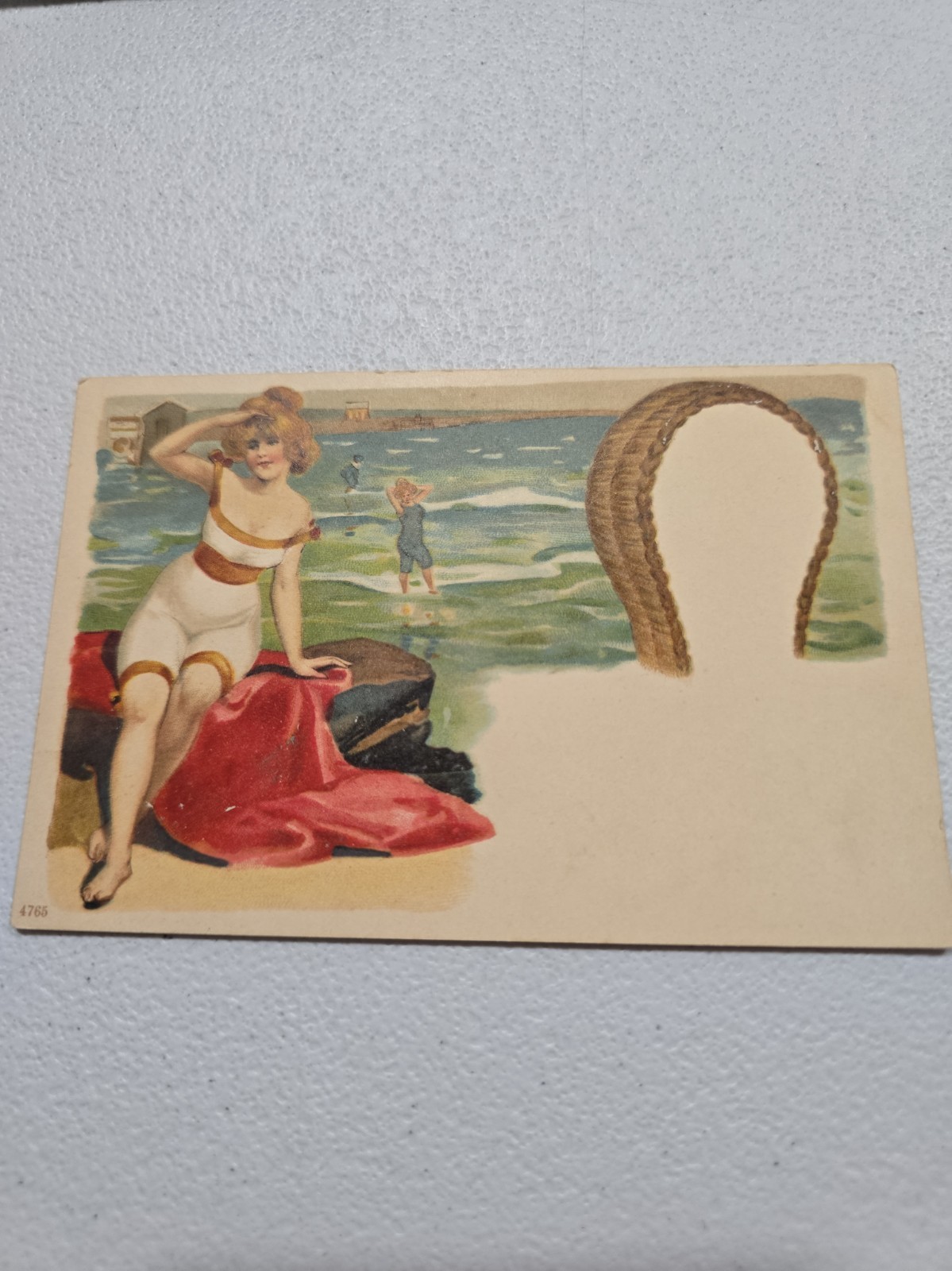Vintage Antique Bathing Beauty pin-up Style Postcard