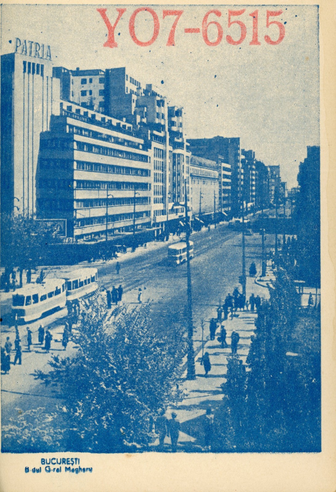 Vintage Amateur Radio QSL Postcard, 1961, YO-6515, Bucurest, Romania