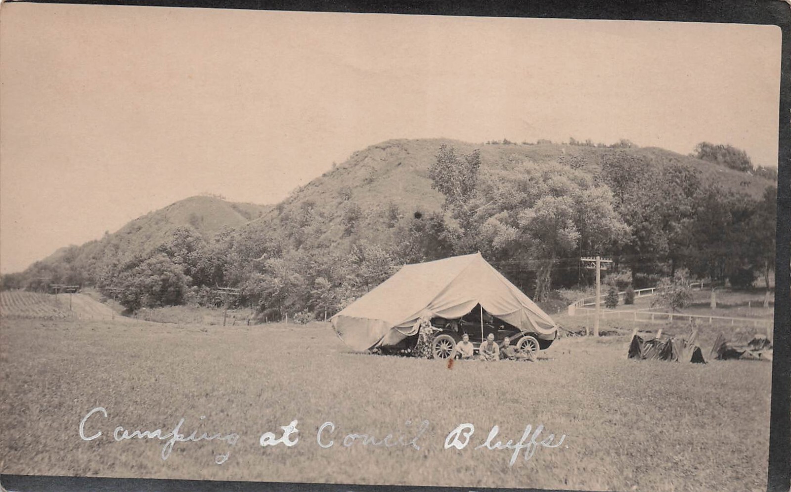 RPPC Ford Model T Council Bluffs Camp Herb Harvey Ohrt Estate Photo Postcard G40