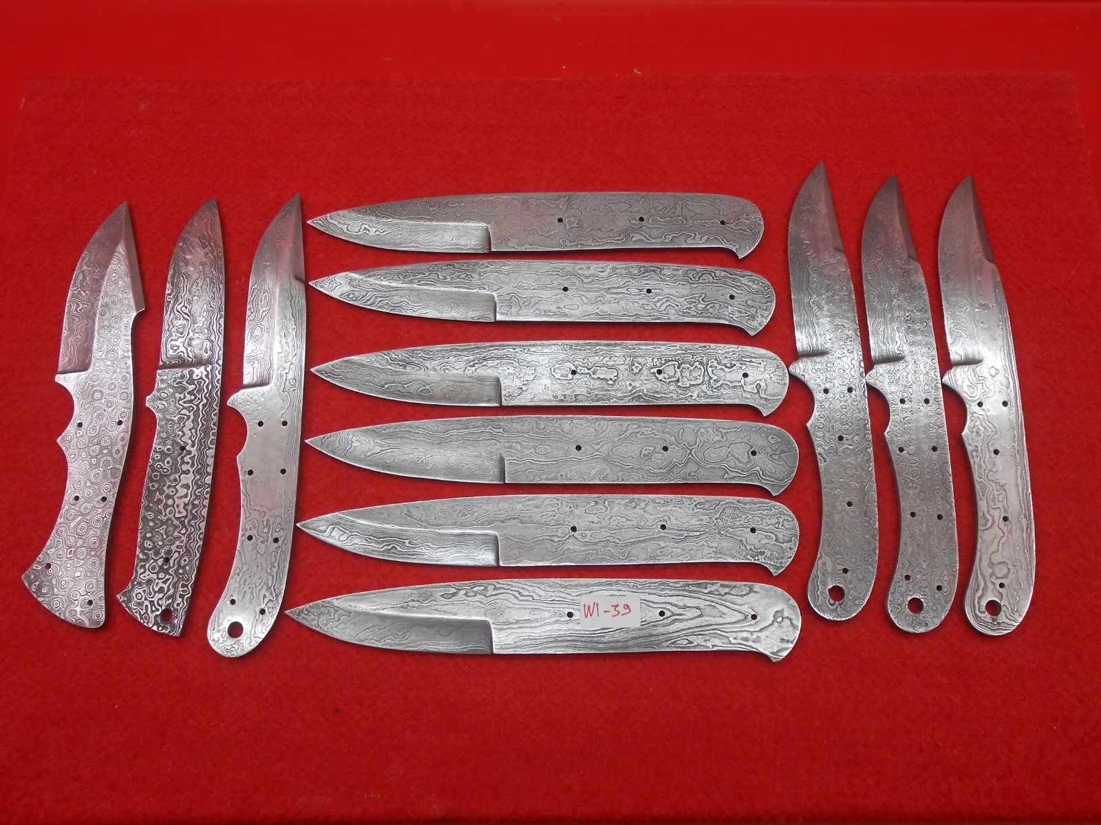 12Pcs Lot Of Damascus Steel Custom Handmade Knife Blade Blank For Supply S997