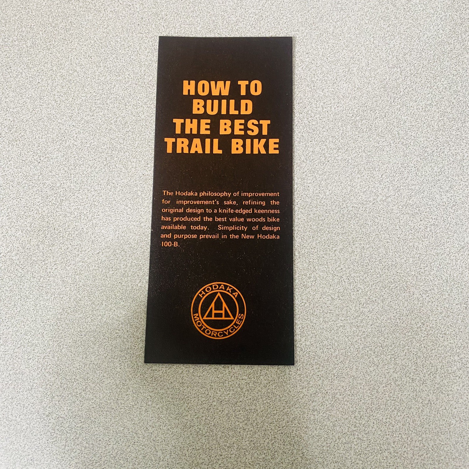 Hodaka Motorcycle How To Build The Best Trail Bike Ace 100-B Brochure Vtg Pamph