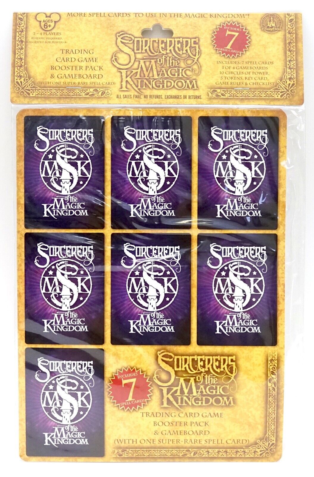 New Disney Sorcerers Magic Kingdom Trading Card Game Booster & Gameboard Pack