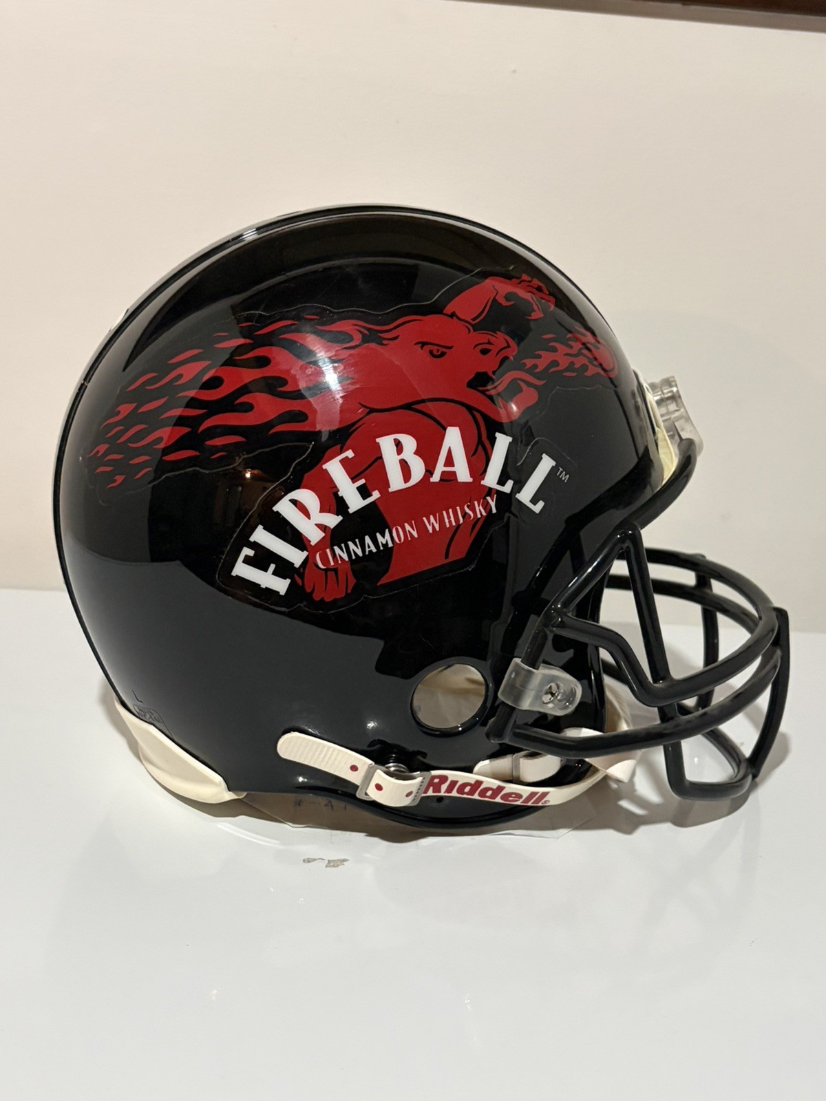  Rare Fireball Whisky  NFL Style Riddell  Football Helmet Liquor man cave 