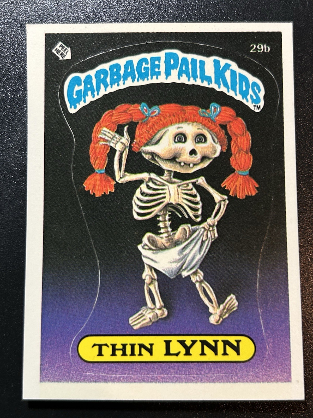1985 Topps Garbage Pail Kids GPK Card First Series 1 OS1 Matte 29b Thin Lynn