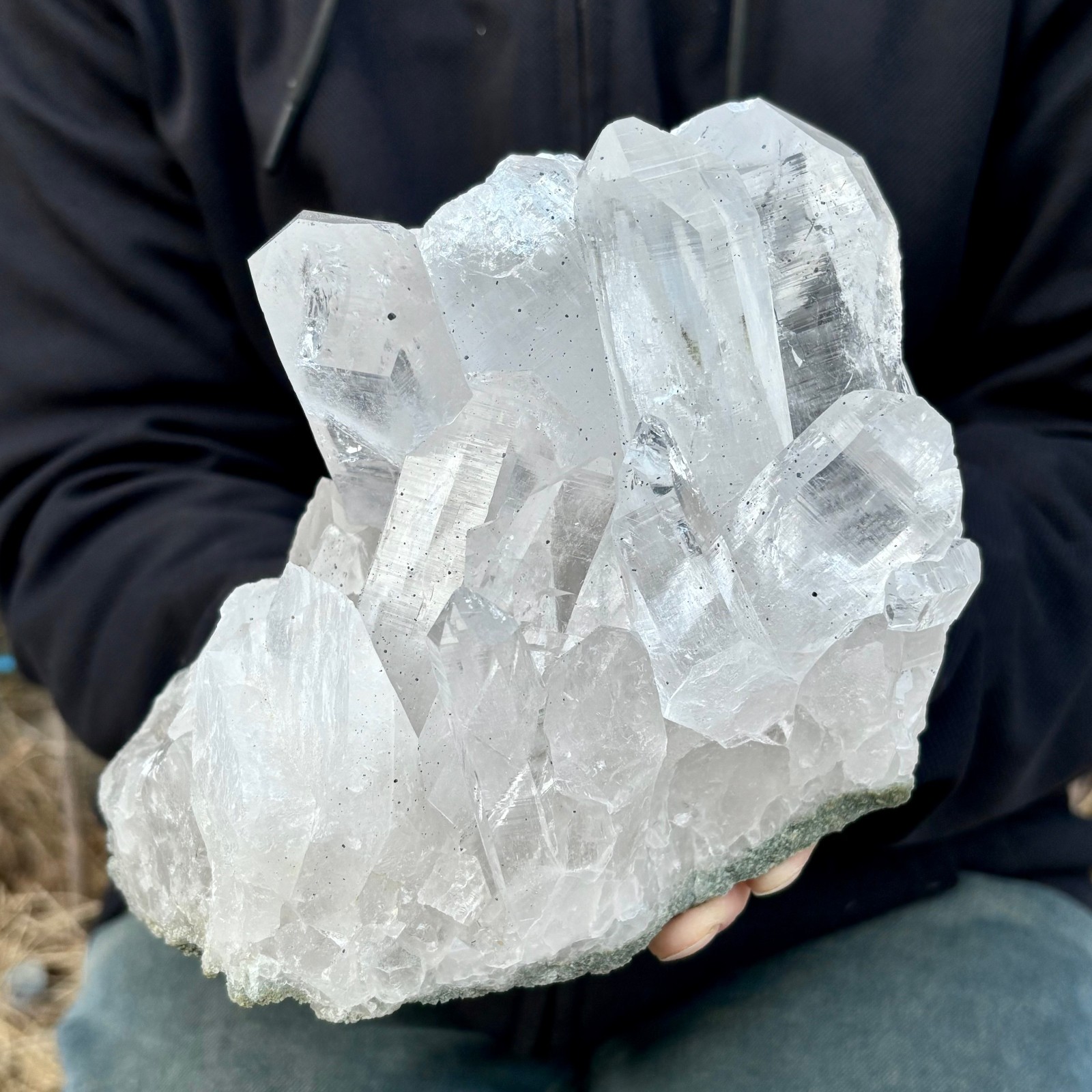 5.13LB A+++ Natural white Crystal Himalayan quartz cluster /mineralsls Specimen