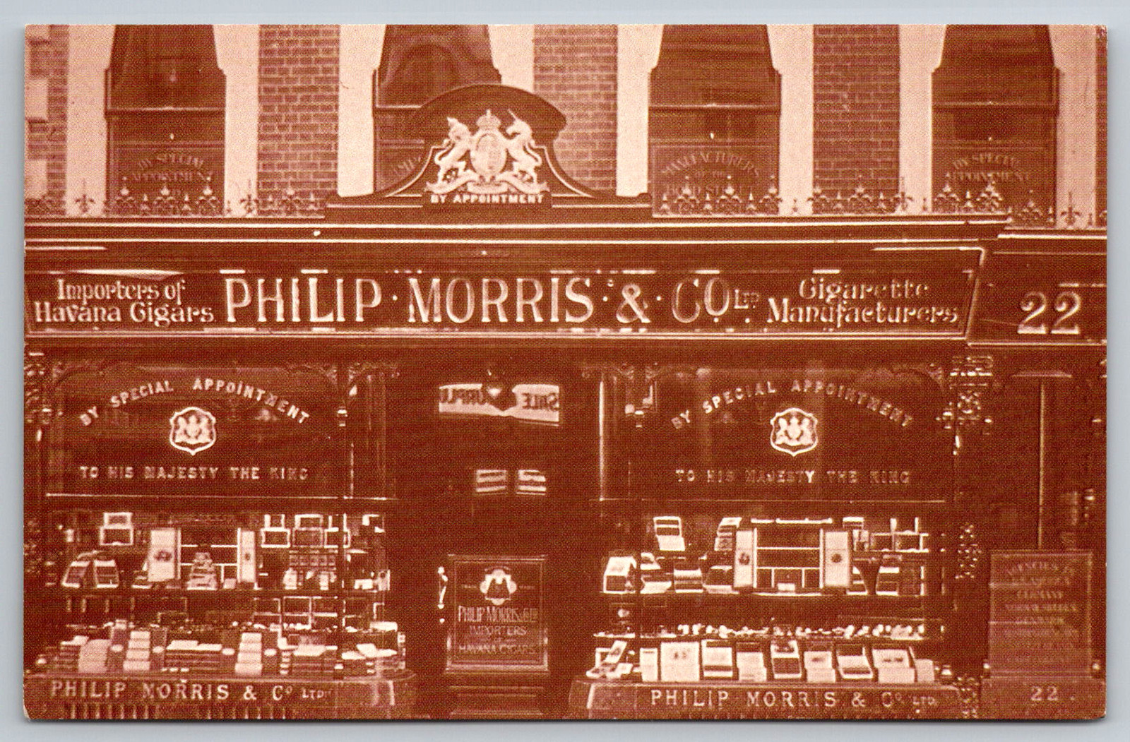 c1960s Philip Morris Co London Louisville KY Tobacco Shop Postcard