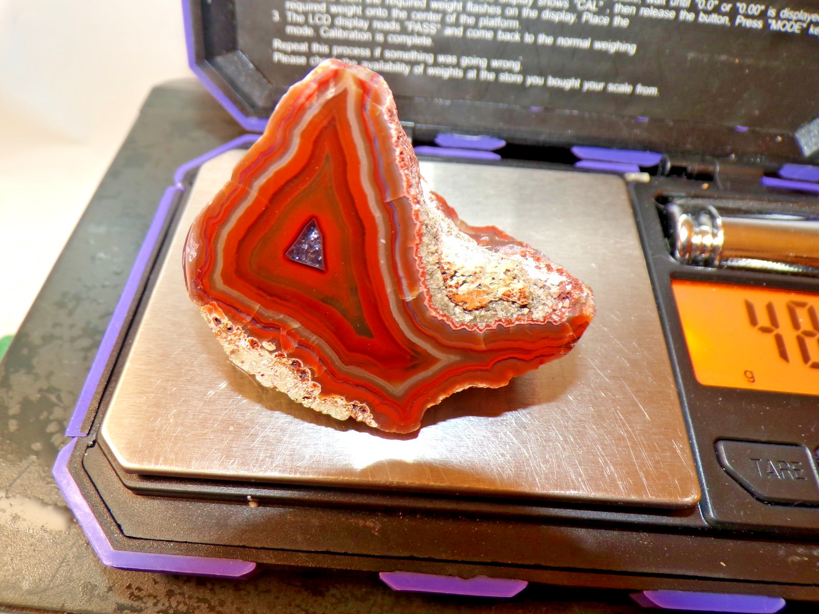 Condor Agate Polished Nodule Half - 48.70 Grams, 36x50mm