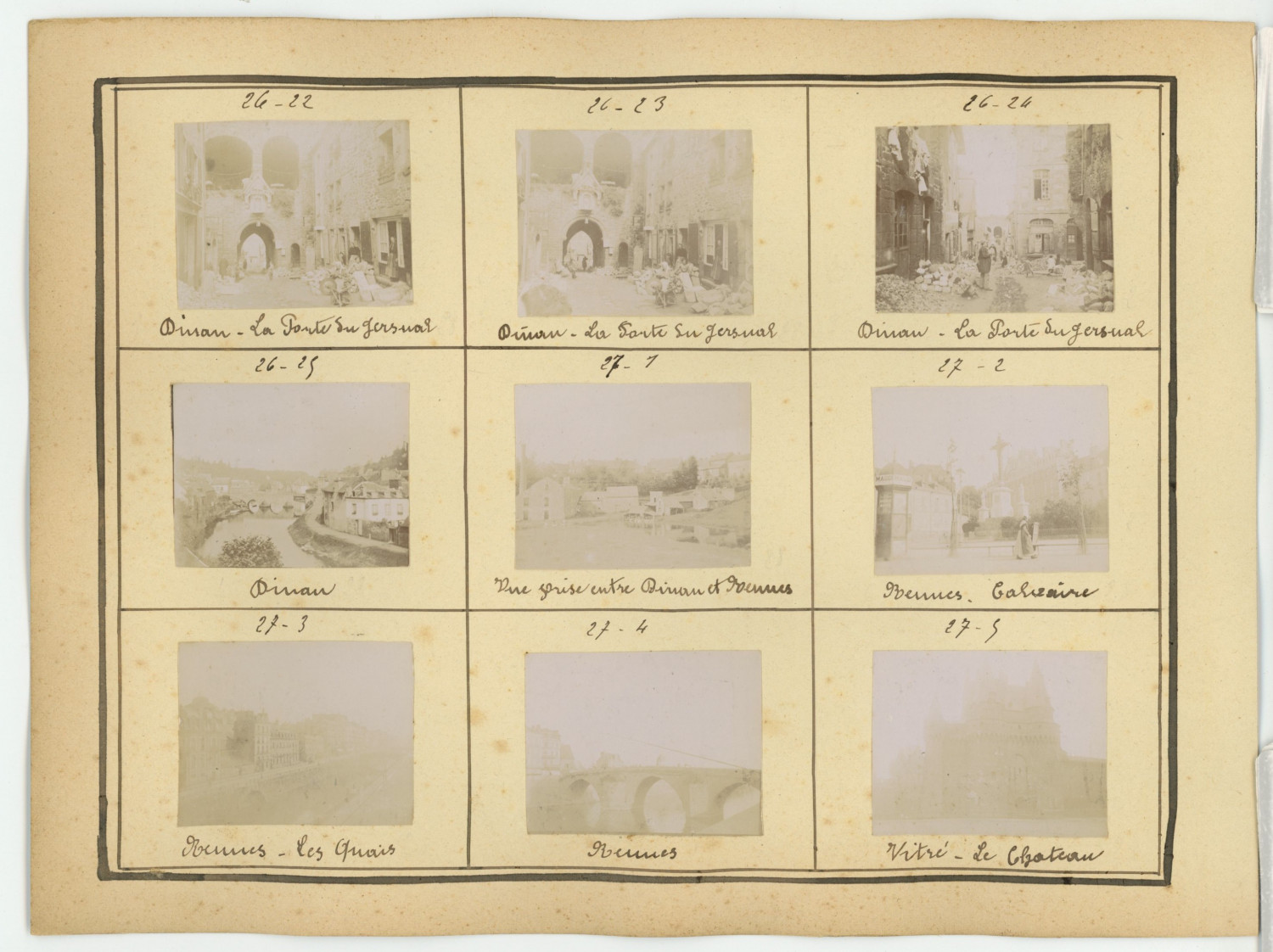 France, Dinan, Rennes, Vitré, city views 6x9 silver print France, Dinan, Rennes, Vitré, city views 6x9 silver print