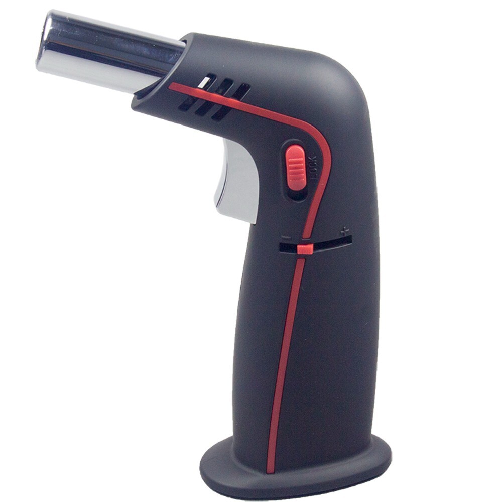 Big Jet Torch Table Lighter Butane Refillable 1300°C/2500°F w/ Ever Tech Box BLK