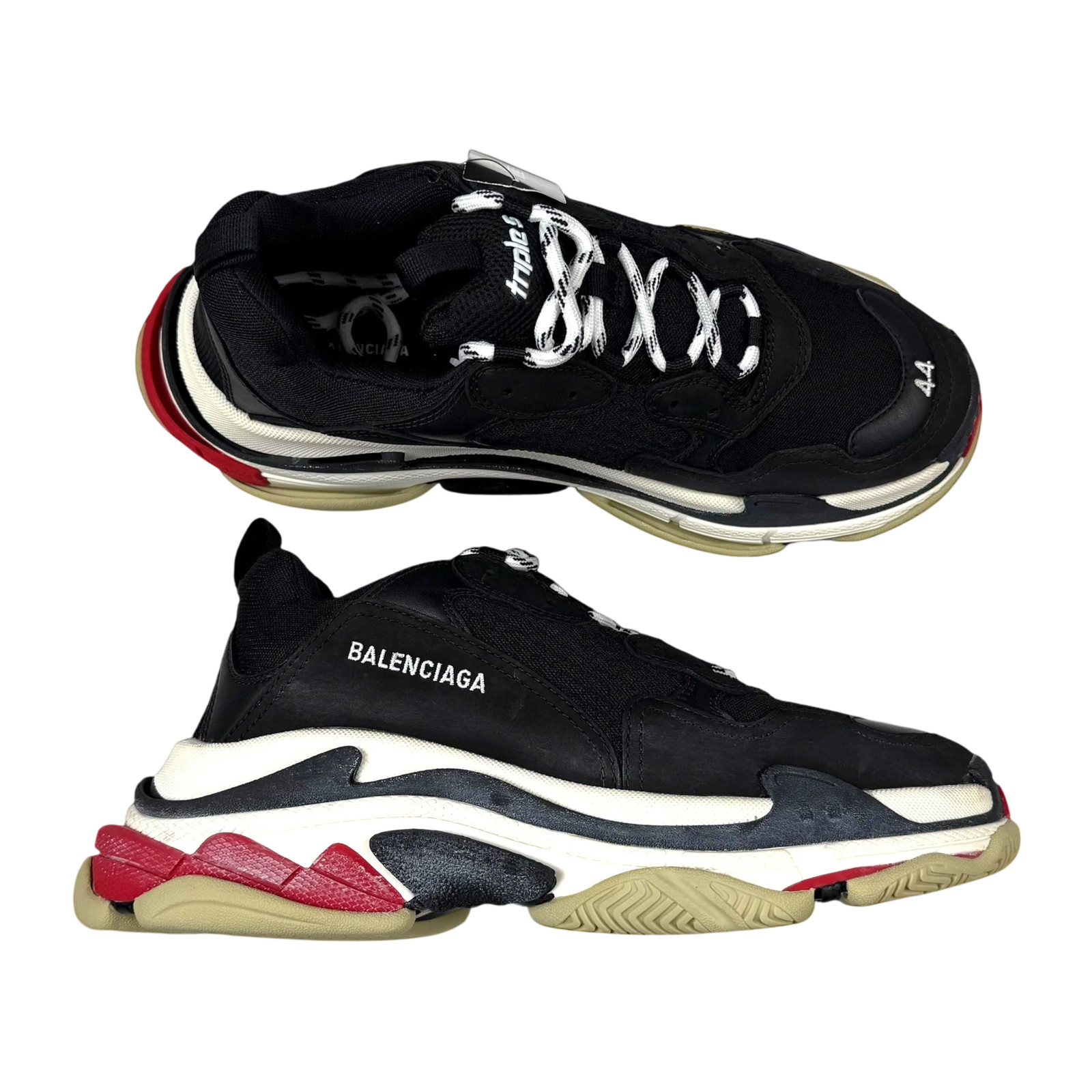 Balenciaga Triple S Black White Red (2018 Reissue) (US11/UK10/EU44)