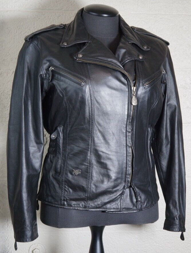 harley davidson vintage leather jacket. Woman's Plus size,  see measurements.