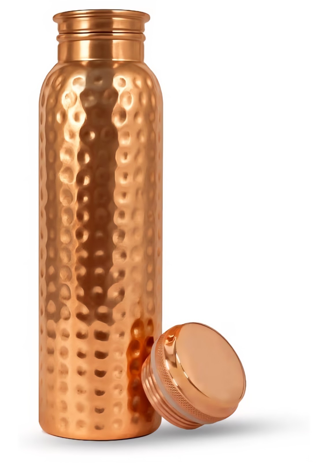 100% Pure Copper Hammered Water Bottle Ayurvedic Health Benefits 1000ml
