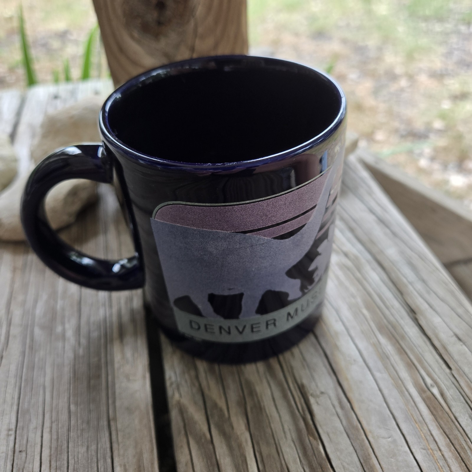 Denver Museum Of Natural History 90s Color Dinosaur Cup Mug VTG T-Rex