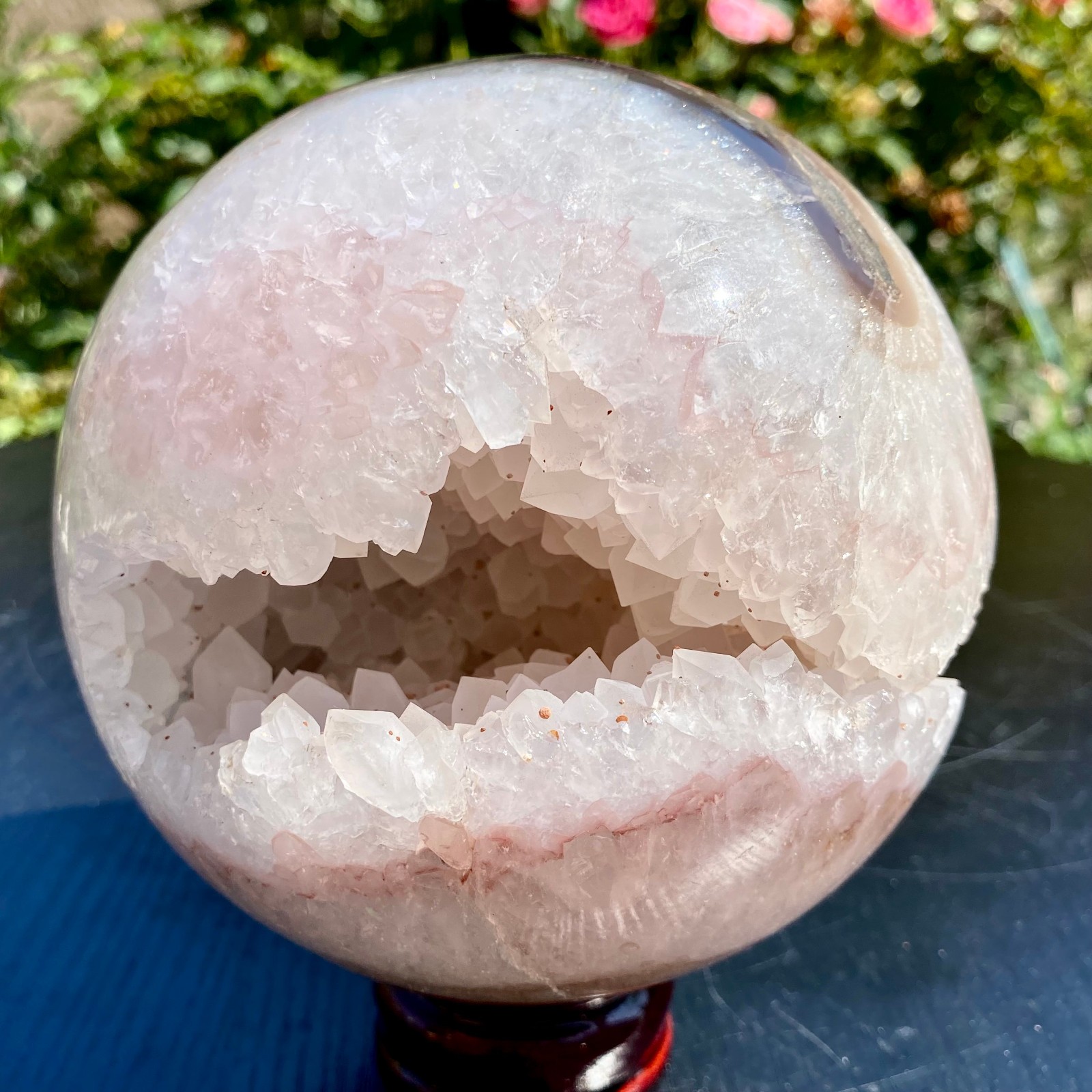 4.8LB  Polished Purple Amethyst Agate Sphere Gemstone Crystal Ball Reiki M