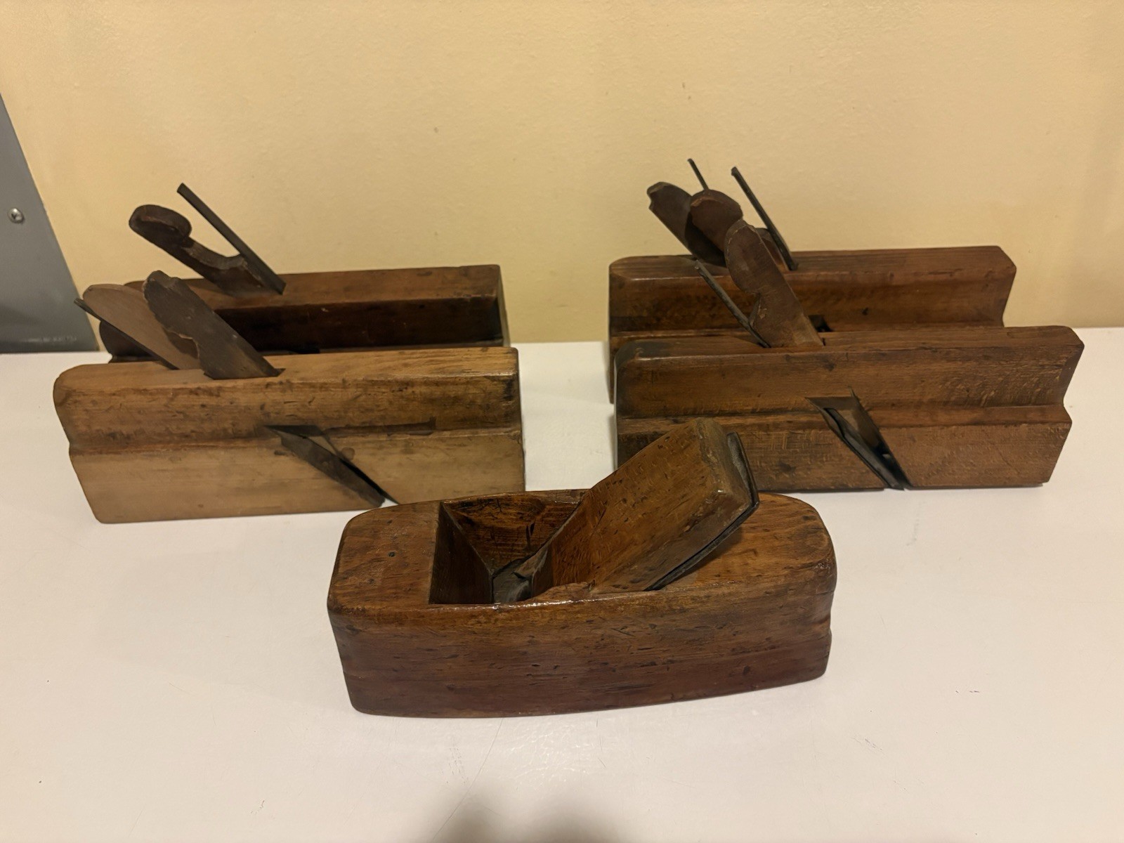 Lot of 5 Antique Wooden Hand Planes 1880\'s-1917