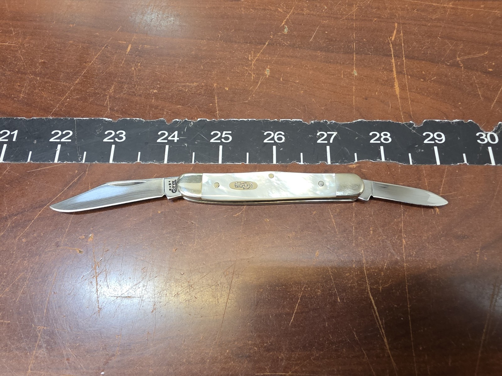 2001 CASE XX USA 8208 SS Genuine Mother of Pearl Half Whittler 