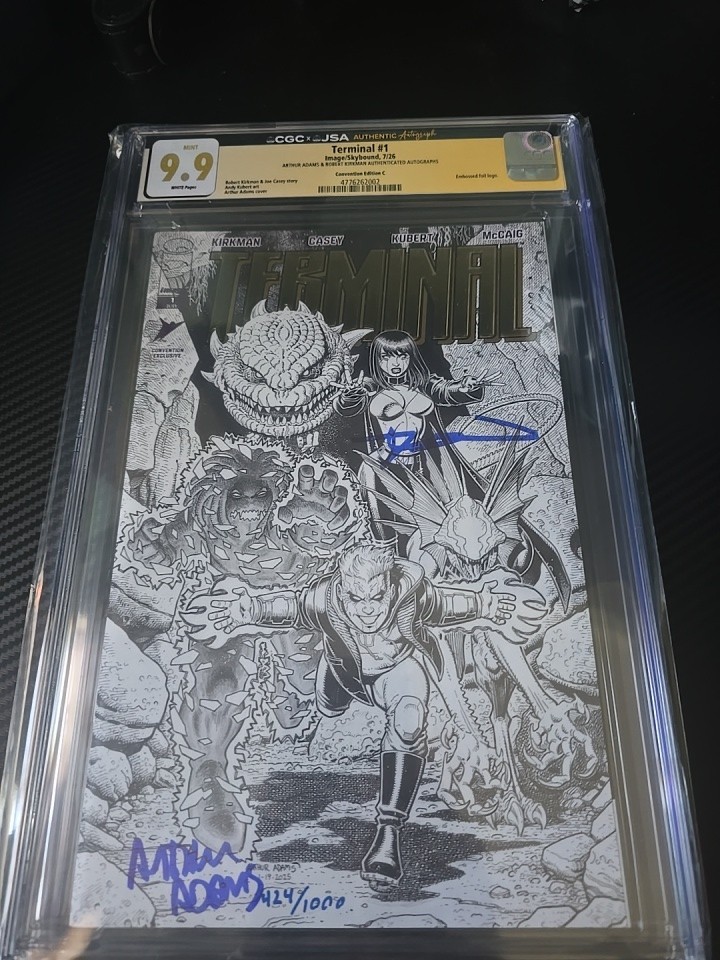 Terminal #1 Ashcan Double Signed Art Adams and Robert Kirkman CGC 9.9 TOP POP