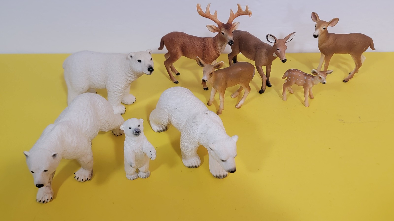 SCHLEICH Lot 9 ARCTIC FOREST NORTH AMERICAN ANIMAL FIGURE POLAR DEER
