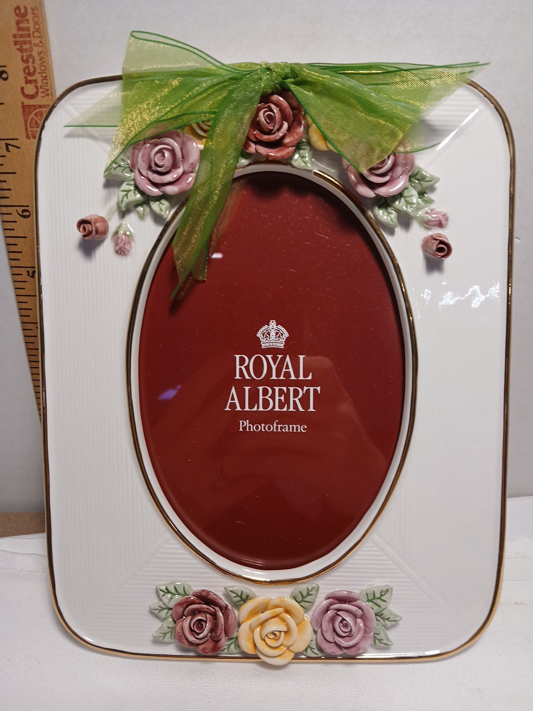 Royal Albert 8 Inch Rectangular Frame Old Country Roses New In Box Collectible