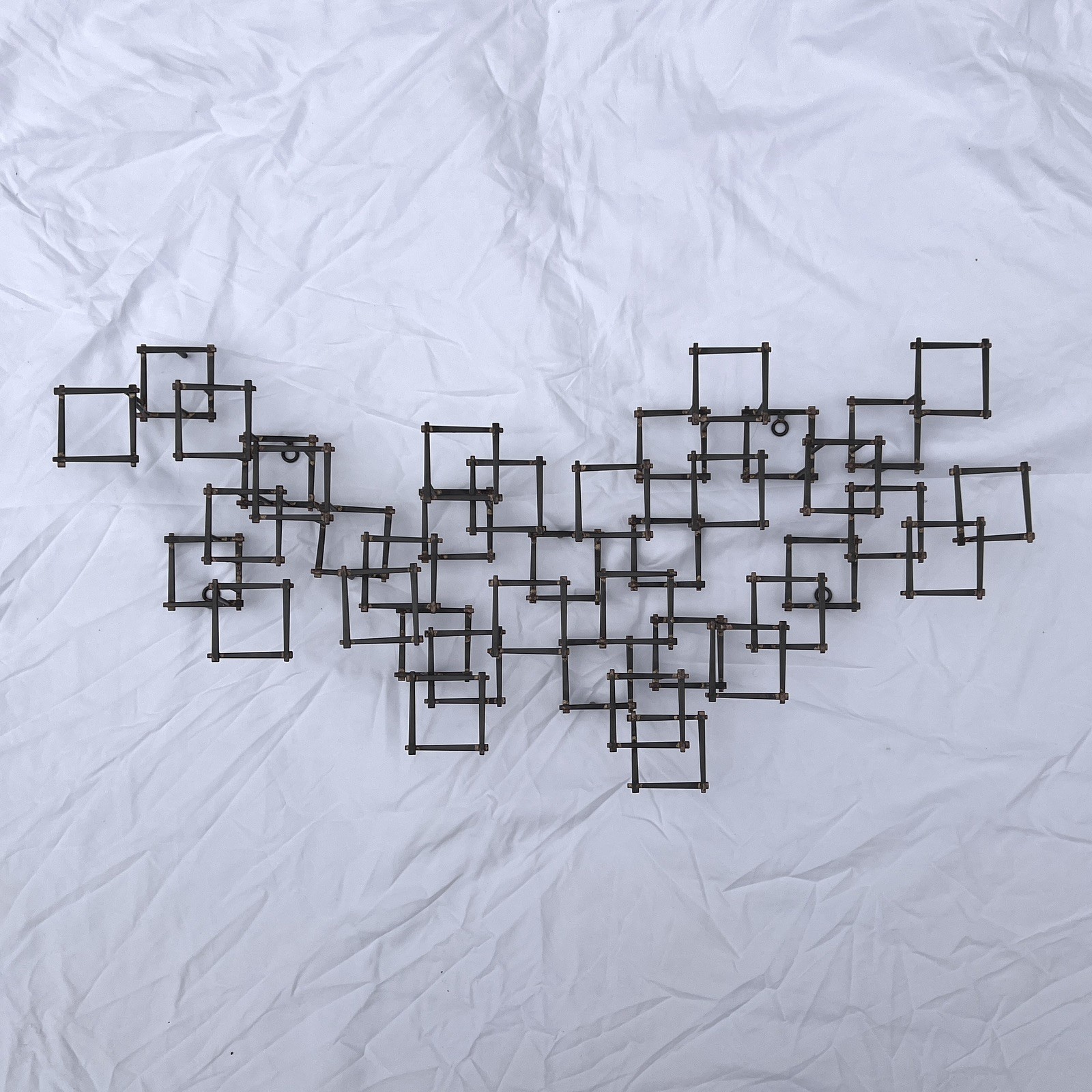 Brutalist Nail Wall Art Sculpture Metal 1960s 1970s 34”x16”x 4” Large Abstract Brutalist Nail Wall Art Sculpture Metal 1960s 1970s 34”x16”x 4” Large Abstract
