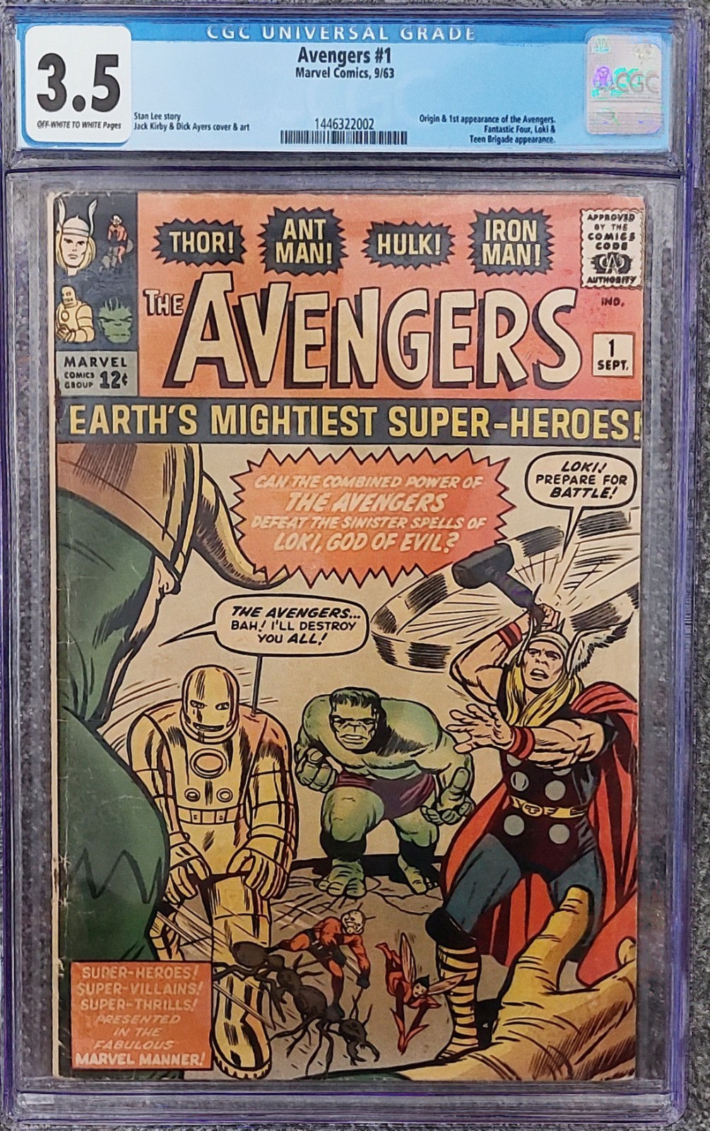 Avengers #1 CGC 3.5