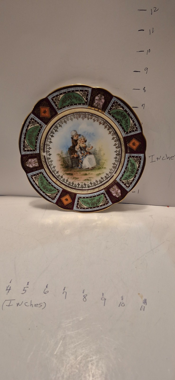 ANTIQUE OR VINTAGE ROYAL VIENNA STYLE PORCELAIN CABINET PLATE