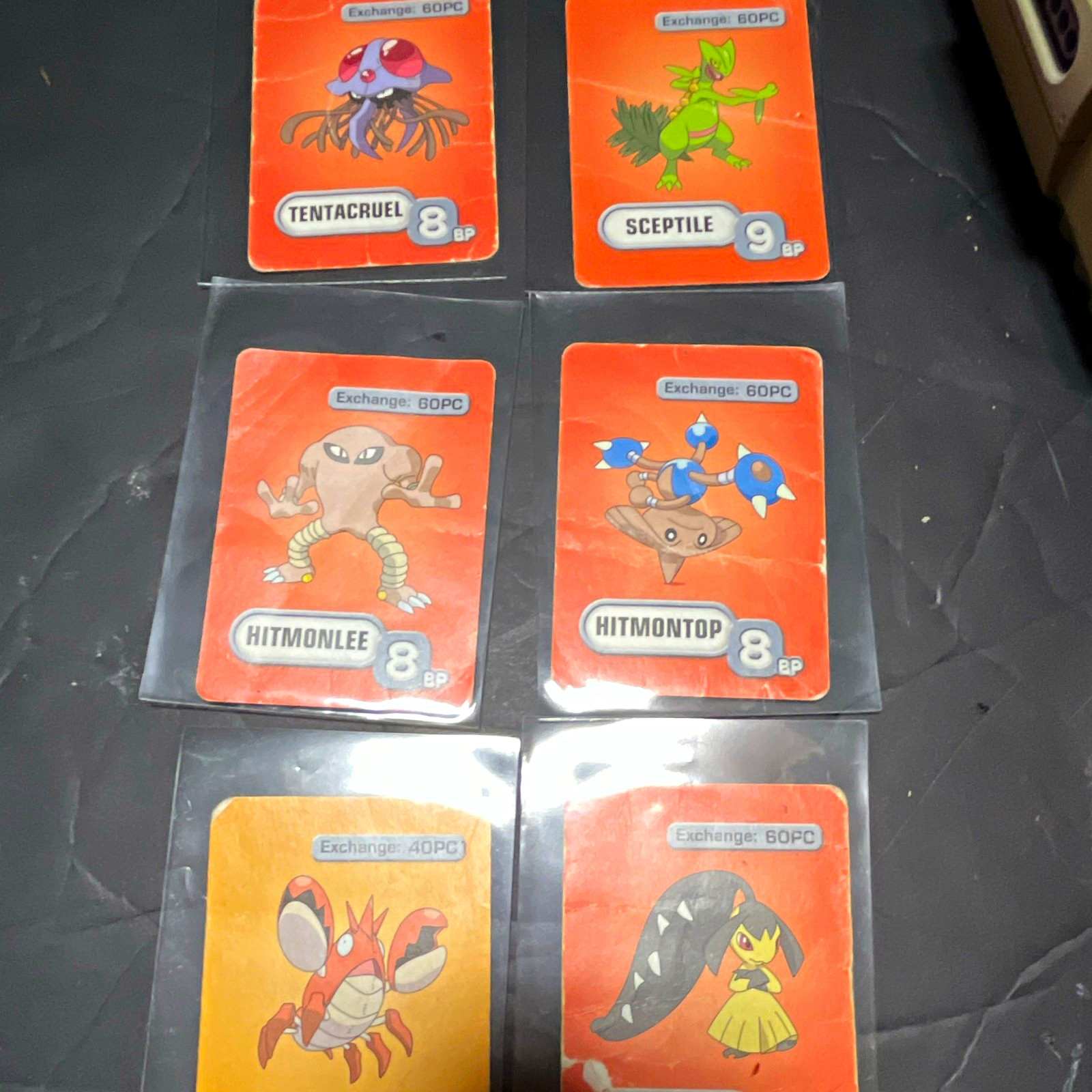 Hasbro Pokémon Character Card 2005 Lot of 6 HP Board game loose cards
