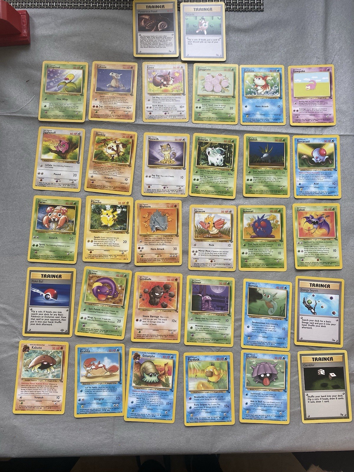 Pokemon Complete Jungle & Fossil common set of both Vintage WOTC1999 Mint Pokemon Complete Jungle & Fossil common set of both Vintage WOTC1999 Mint
