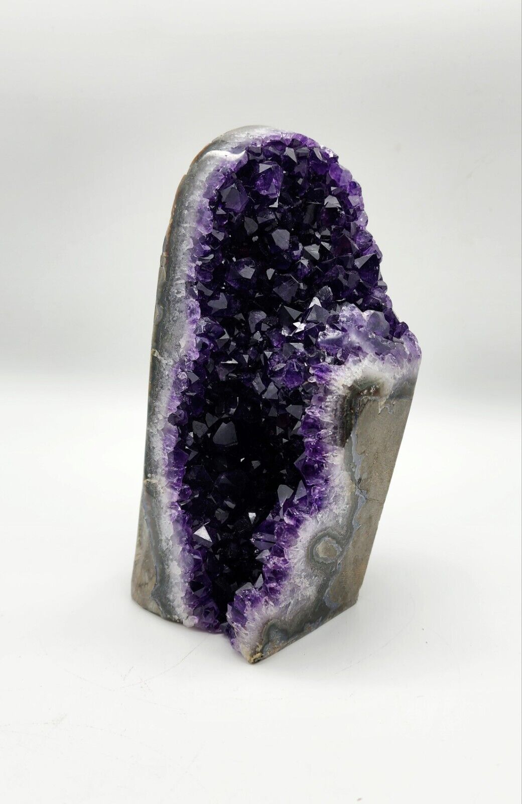 Amethyst Large Over 3 Pounds Geode Quartz Cluster, Uruguay Deep Purple Amethyst.