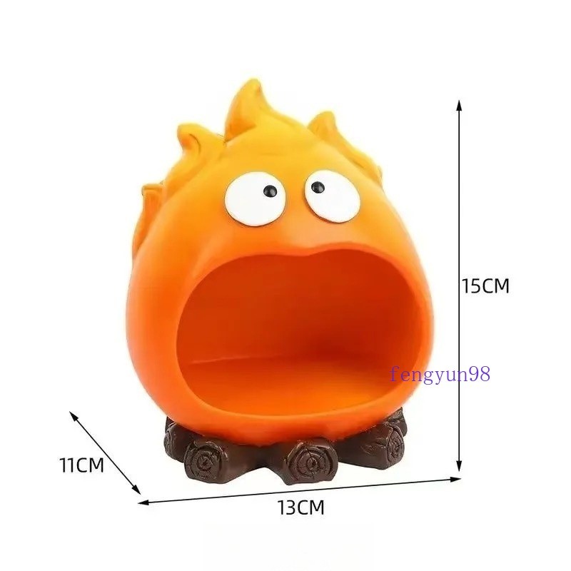 Howl\'s Moving Castle Calcifer Entryway Decor Statue Catch All Tray Cute Cartoon