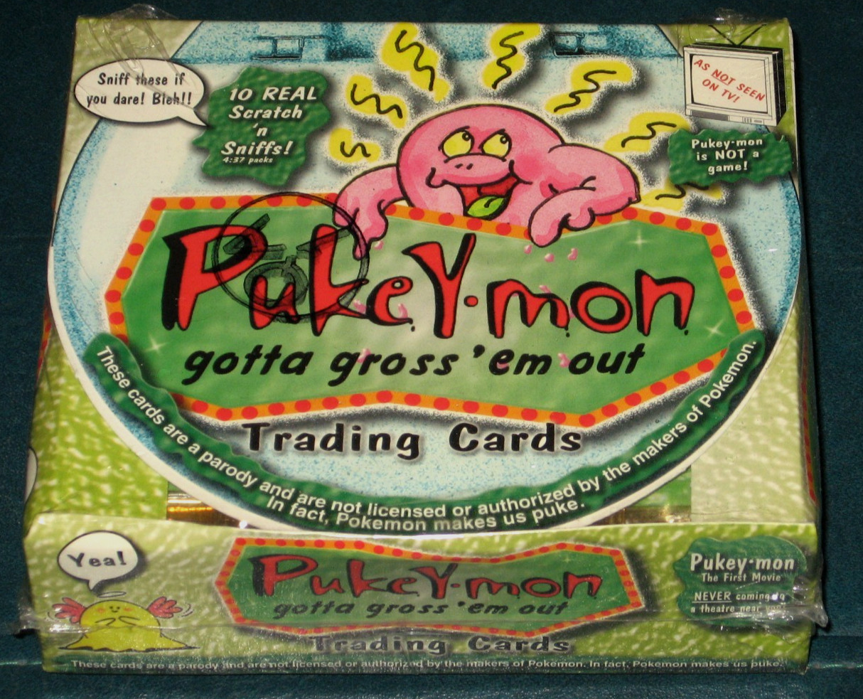 Sealed PUKEY-MON Gotta Gross Em Out - Pokemon Parody Trading Card Box - 36 Packs