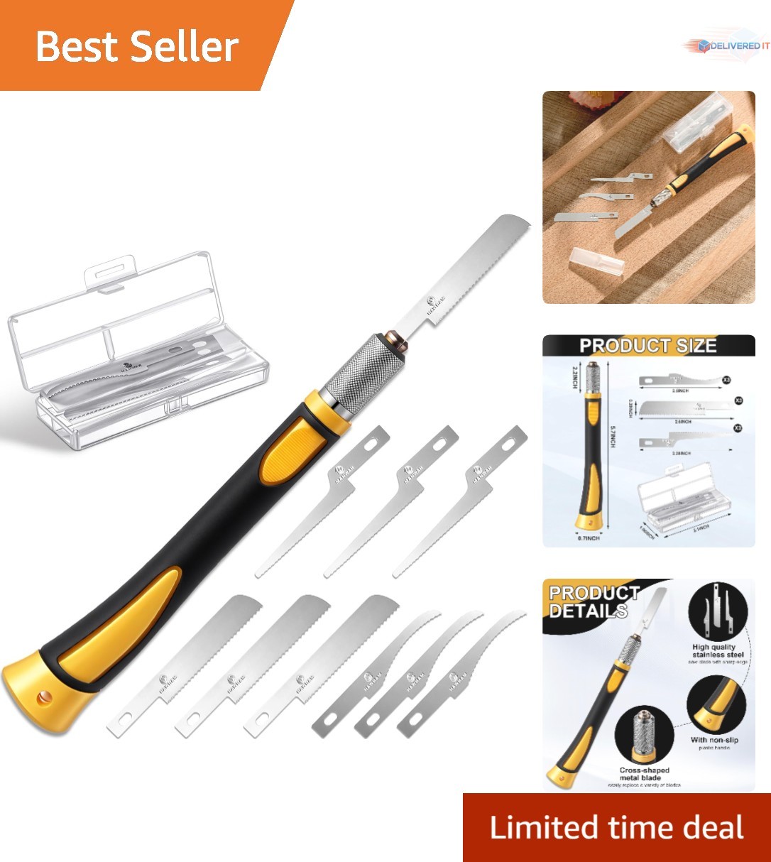 Mini Hand Saw Kit Small Hobby Blade Set for DIY Crafts Modeling Wood