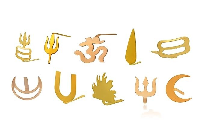 Golden Spiritual Charm Forehead Tilak/Teeka Puja Tool ( Pack of 10 pcs. )