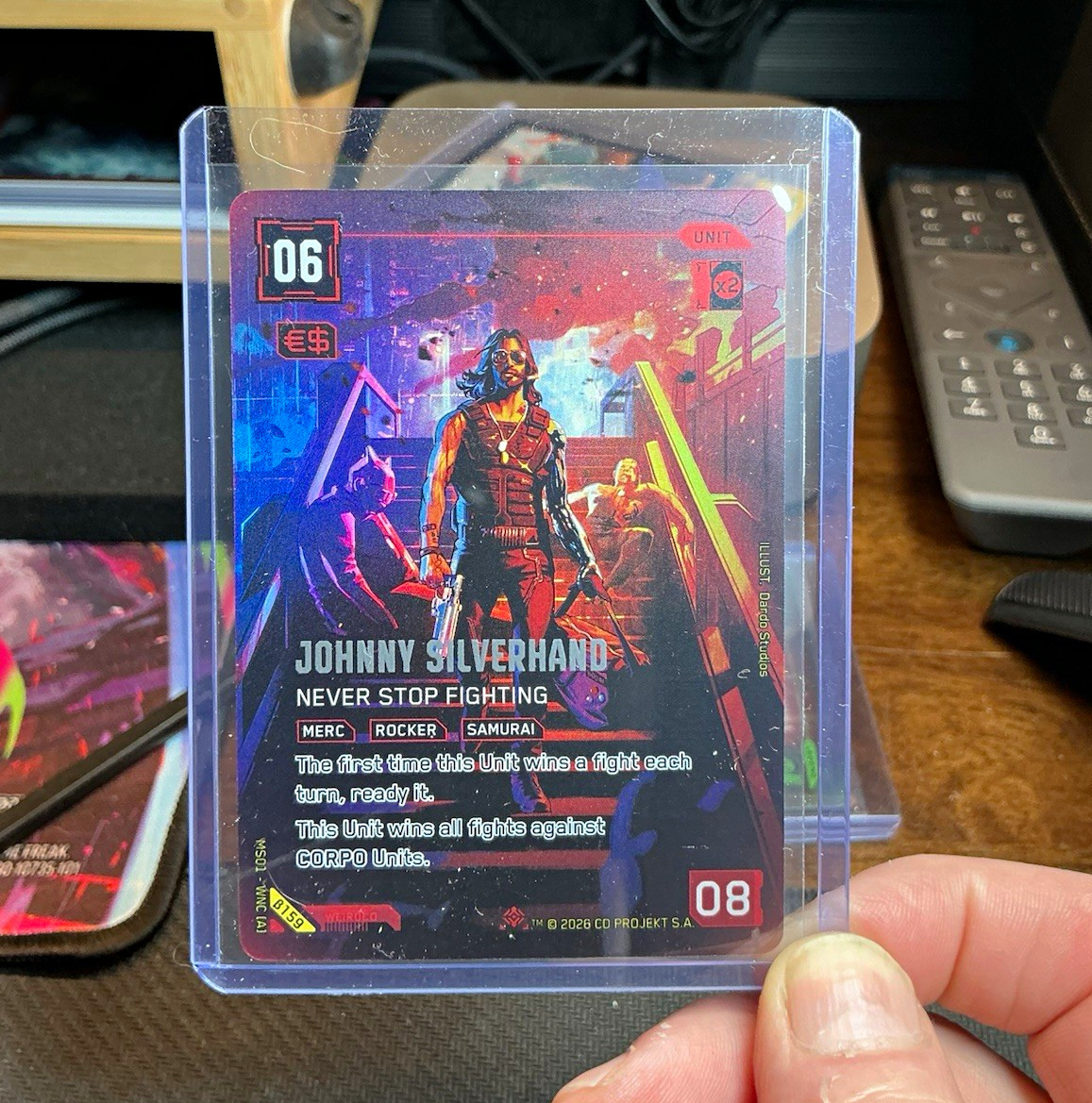 Cyberpunk TCG Johnny Silverhand B159 Iconic Other B011 Epic Beta Foil 2 Card Lot