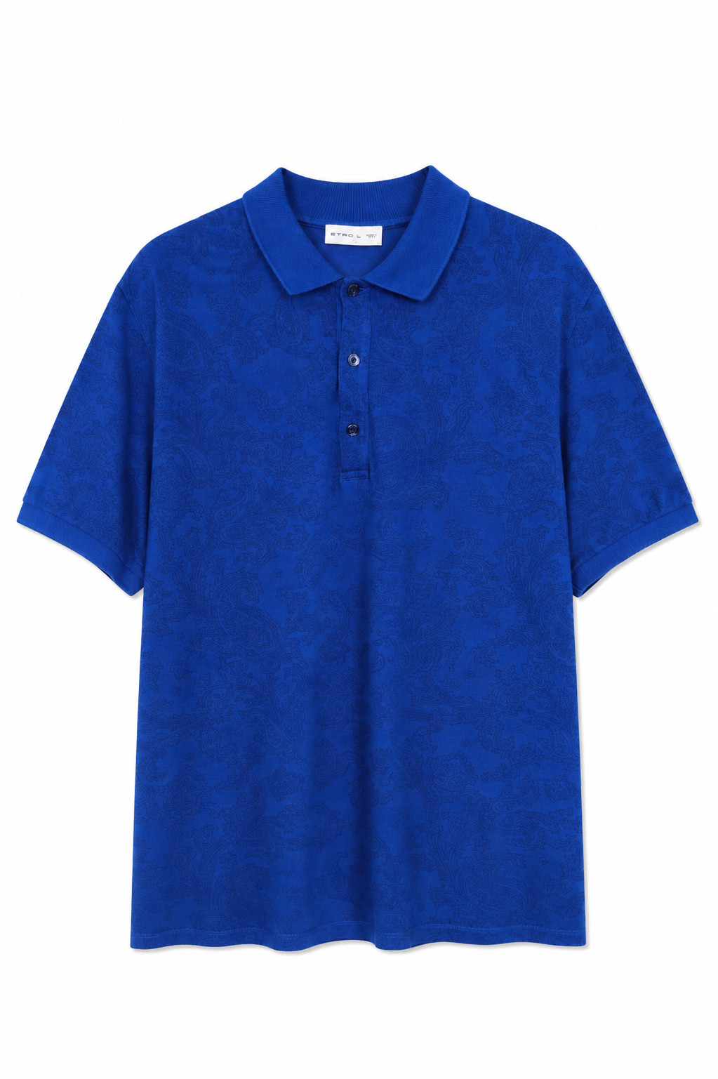 ETRO Men's Blue Cotton Terry Polo Shirt Size L