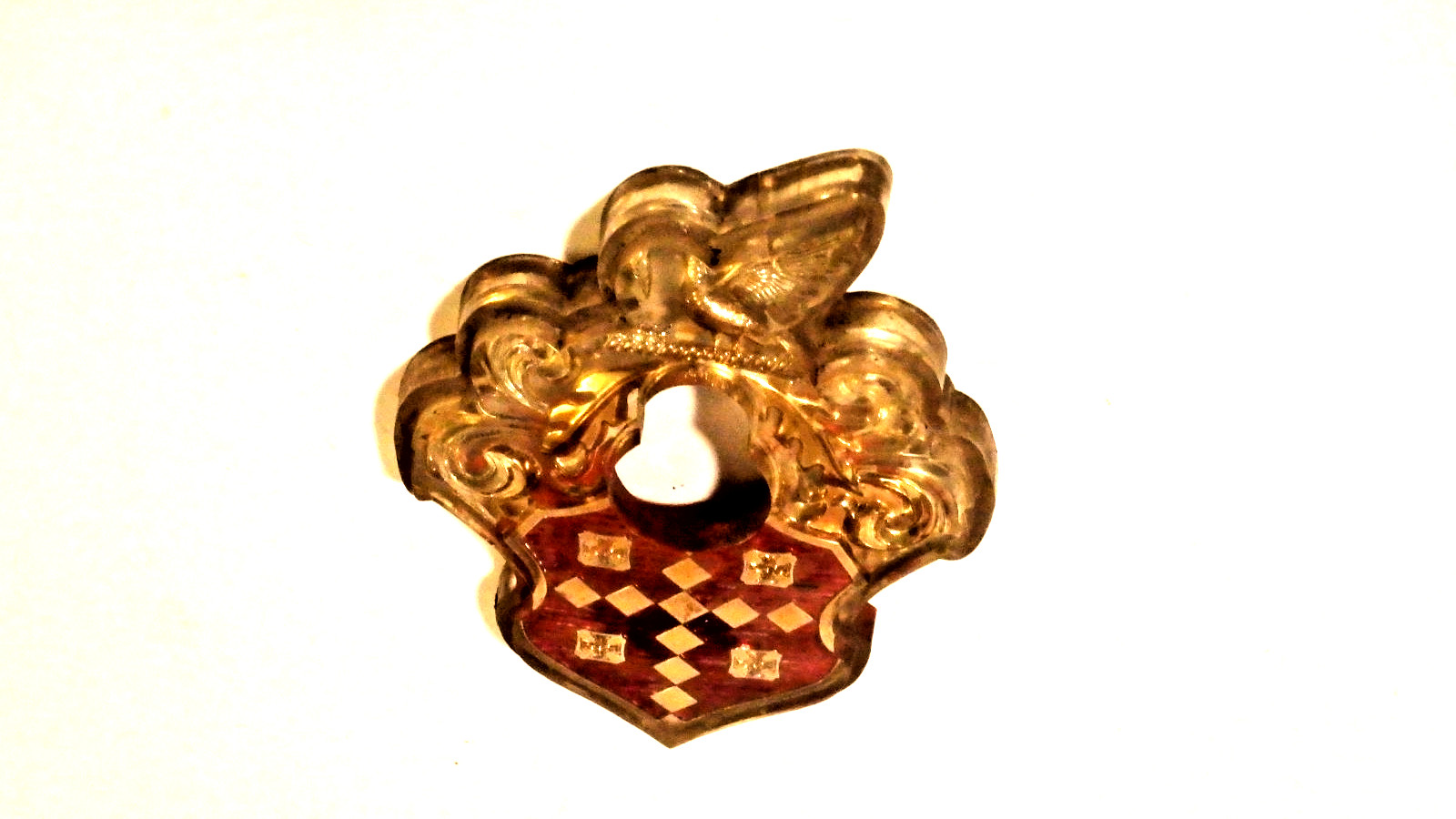 Vintage 1940s - 1950s Packard luxury model Packard automotive crest dash emblem