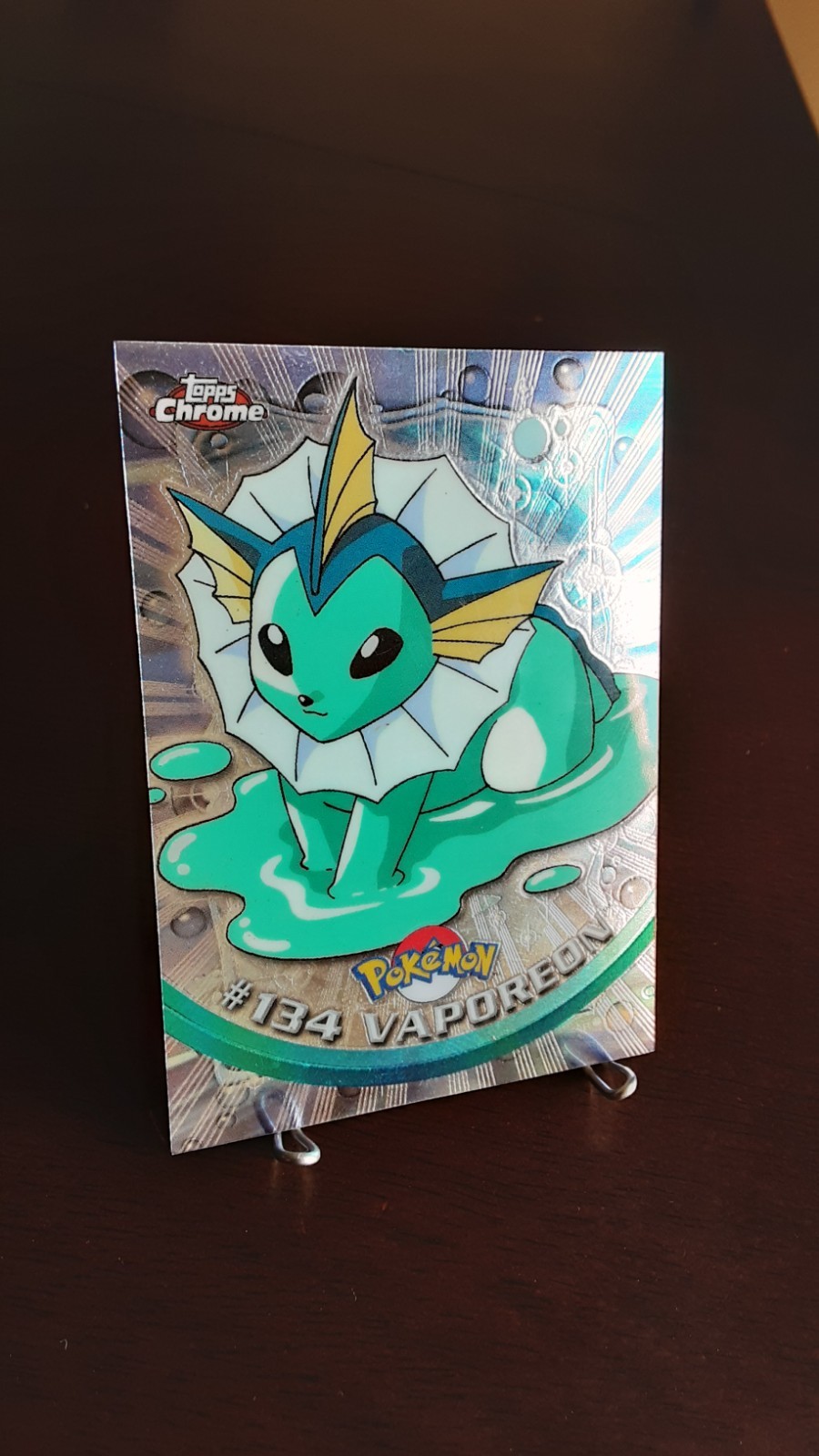 Topps 1999 Topps Chrome Pokémon Vaporeon #134 Non-Sport Trading Card Topps 1999 Topps Chrome Pokémon Vaporeon #134 Non-Sport Trading Card